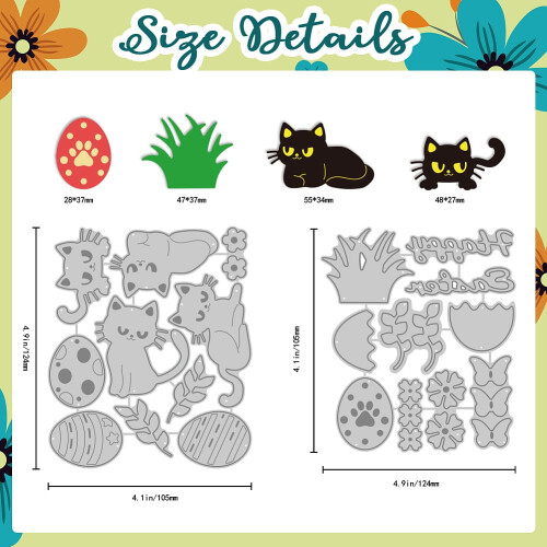 Easter Cat Die Cut Set for Card Making 1