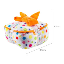 Squeaky Dog Birthday Cake Plush Toy, Pet-Safe Chewable Gift