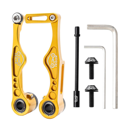 Mountain Bike Linear Pull Brake Caliper Set with Gold Pads