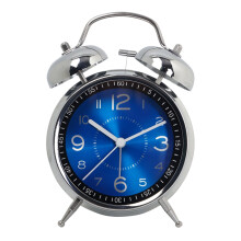 Night Light Alarm Clock Quartz Metal Black Blue Green Gold