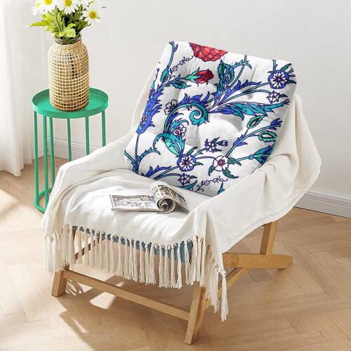 Paisley Meditation Floor Pillow Boho Square 22x22 1