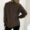 Women's Solid Floral Sweater Round Neck Long Sleeve Knit Top 6