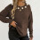 Women's Solid Floral Sweater Round Neck Long Sleeve Knit Top 4