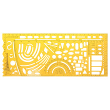 K Resin Military Drafting Ruler Stencil Measuring Tool