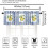 Lemon Window Valance Blue Tiles Design 54x18 inch 5