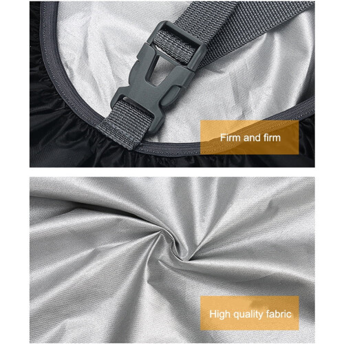 Dustproof Waterproof Backpack Rain Cover Black 30L 2