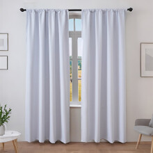 Blackout Curtains Natural Linen 53x63 Inch Rod Pocket