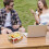Boîte à goûter portable avec couvercle et poignée, transparente, lot de 1 4