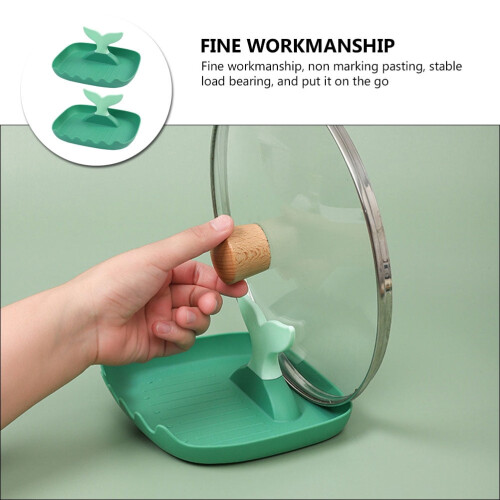 Pot Lid Rack Holder Green 2 Pieces 2