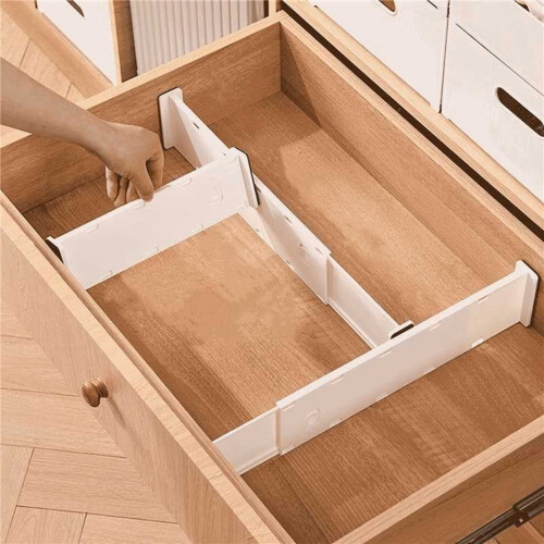 Karymi Adjustable Plastic Drawer Organizer Set 6-Piece