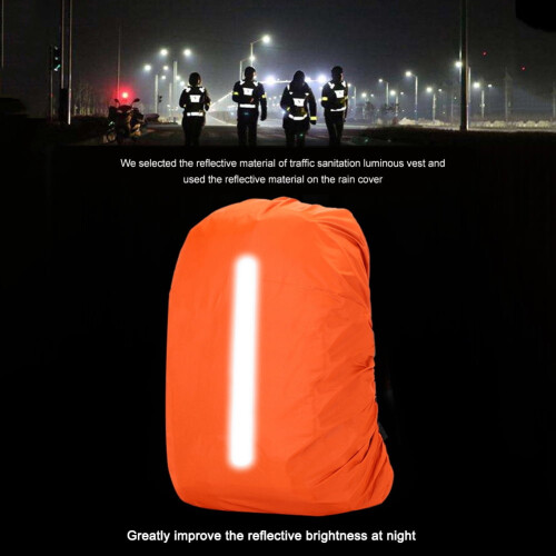 Waterproof Backpack Rain Cover Orange 60L 1