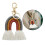 Weaving Rainbow Keychain Tassel Macrame Key Holder Grey 2 8