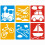 Drawing Stencils Set Plastic 6-Piece Kids Art Template 1