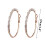 Rhinestone Hoop Earrings Gold Silver 2 pcs 3