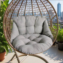 Egg Chair Cushion Gray 27x25 Inch Indoor Outdoor