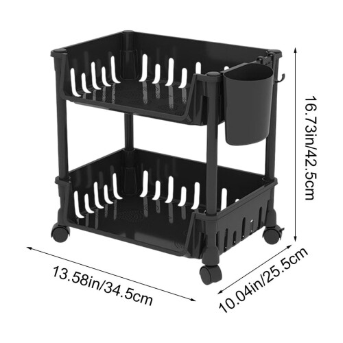 Karymi Pulley Storage Rack with Hooks Wall Mountable 2