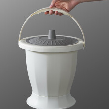 Chamber Pot Urinal Portable Plastic Grey 1 Set