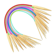 Double-Tip Knitting Needles Set Plastic Tube 18 pcs