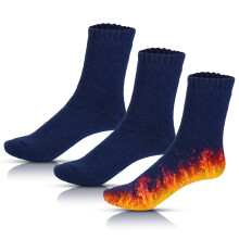 Men Wool Socks Warm Thermal Dark Blue 3 Pairs