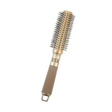 Round Detangling Hair Brush Gold Tone 9.06 x 1.57 Inches