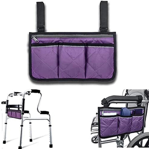Wheelchair Side Bag Purple 1 Pack 1