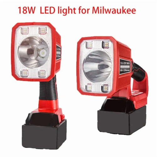 LED Flashlight for Milwaukee M18 18V Battery 18W 1