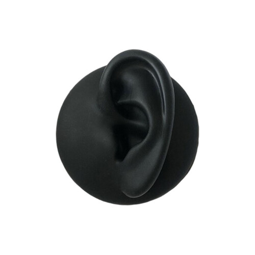 Silicone Ear Model for Piercing Practice Left Black