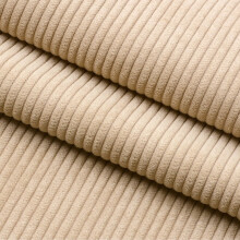 Corduroy Fabric Beige Solid and Stripe 1 Yard