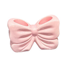Ceramic Toothbrush Holder with Bowknot Design 1 Piece