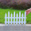 White Plastic Garden Fence Picket Edging for Lawn and 4