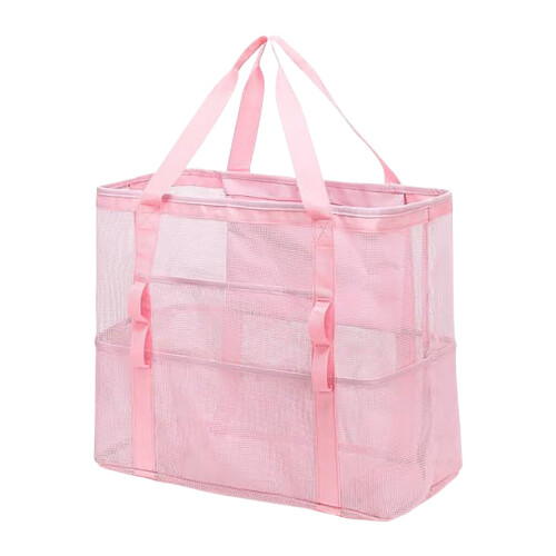 Mesh Beach Storage Bag Pink 17.7x8.3x15.7 in Nylon
