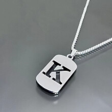 Retro Letter Pendant Necklace Adjustable O-Chain