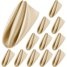 Square Satin Napkin Bright Silk 12 Pack 17 x 17 Inch