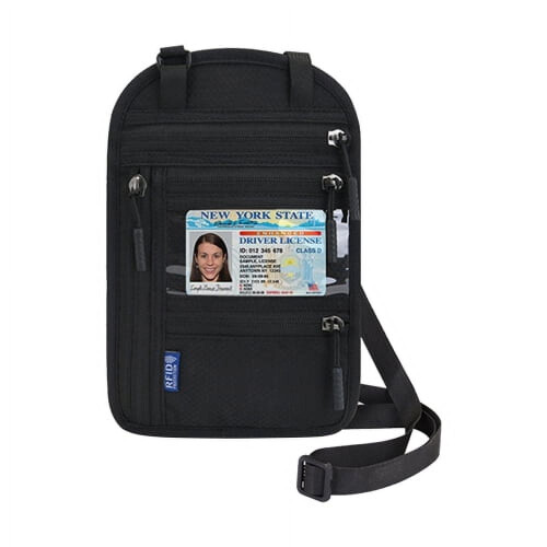 Passport Holder Wallet with Neck Stash Pouch 1
