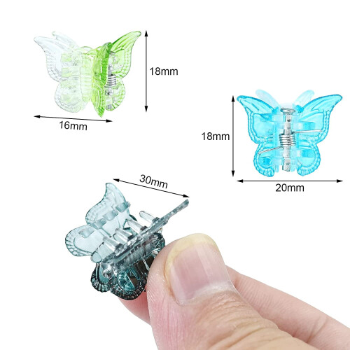 Butterfly Hair Clips Pastel Mini 50 Pieces 1