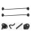 Hook and Eye Lock for Barn Door 12 Inches Black 2 Pack 2