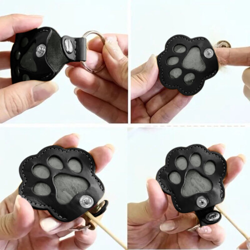 Δερμάτινο μπρελόκ Pet Paw για μνημείο με τρίχες γάτας και σκύλου 2