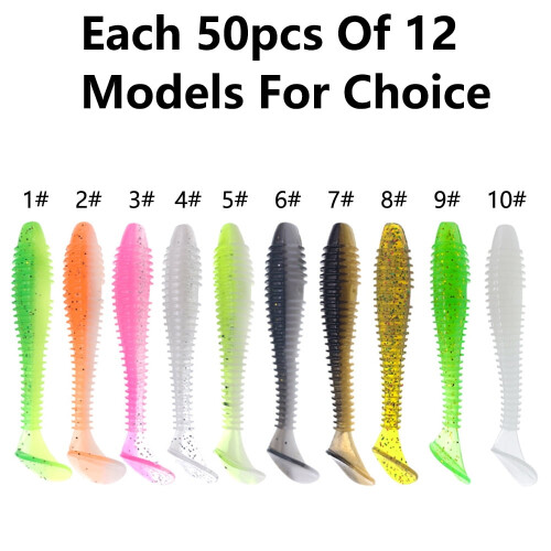 BE-TOOL Soft Plastic Fishing Lures 50 pcs 55 mm 1