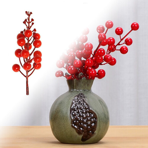 Red Berry Holly Branches for DIY Wedding Decor
