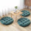 Coussin de sol rond de méditation en velours côtelé (1 pièce) 8
