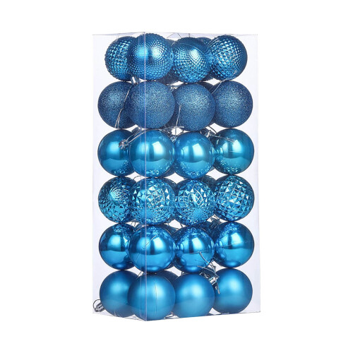 Christmas Ball Ornaments Shatterproof Blue 36pcs 2