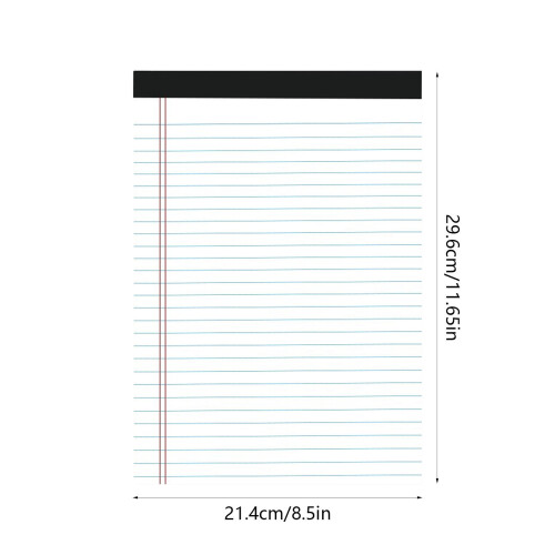 A4 Tear-Off Notebook Horizontal Lined 4-Pack 100 Pages 2