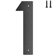 6 Inch Metal Address Numbers Black Finish Outdoor