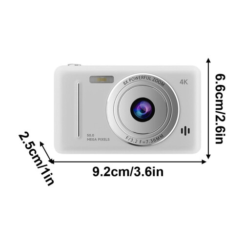 4K Digital Camera with Lanyard Portable Point-and-Shoot for 1