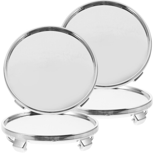 Hub Attachment Cap for Car Wheel Silver Plastic 4 Pcs