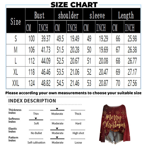 Women's Christmas Print Knit Pullover Sweater Round Neck 2