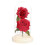 Glass Rose Decor with LED Light and Pine Base 2