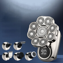 9D Electric Head Shaver for Bald Men 6-in-1 Wet/Dry