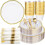 Blue and Gold Plastic Plates Set 350 Pieces 2
