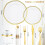 Blue and Gold Plastic Plates Set 350 Pieces 4